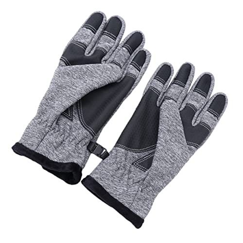 FRCOLOR Guantes de Pantalla táctil Impermeable Deportes sin Dedos Agua Adulto Exterior cálido Guantes de Ciclismo Hombre Guantes de Bicicleta Mujer Guantes de Ciclismo Pantalla táctil Gris