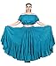 Wevez® Women's Gypsy 25 Yard Solid Color Cotton Skirt (Teal)