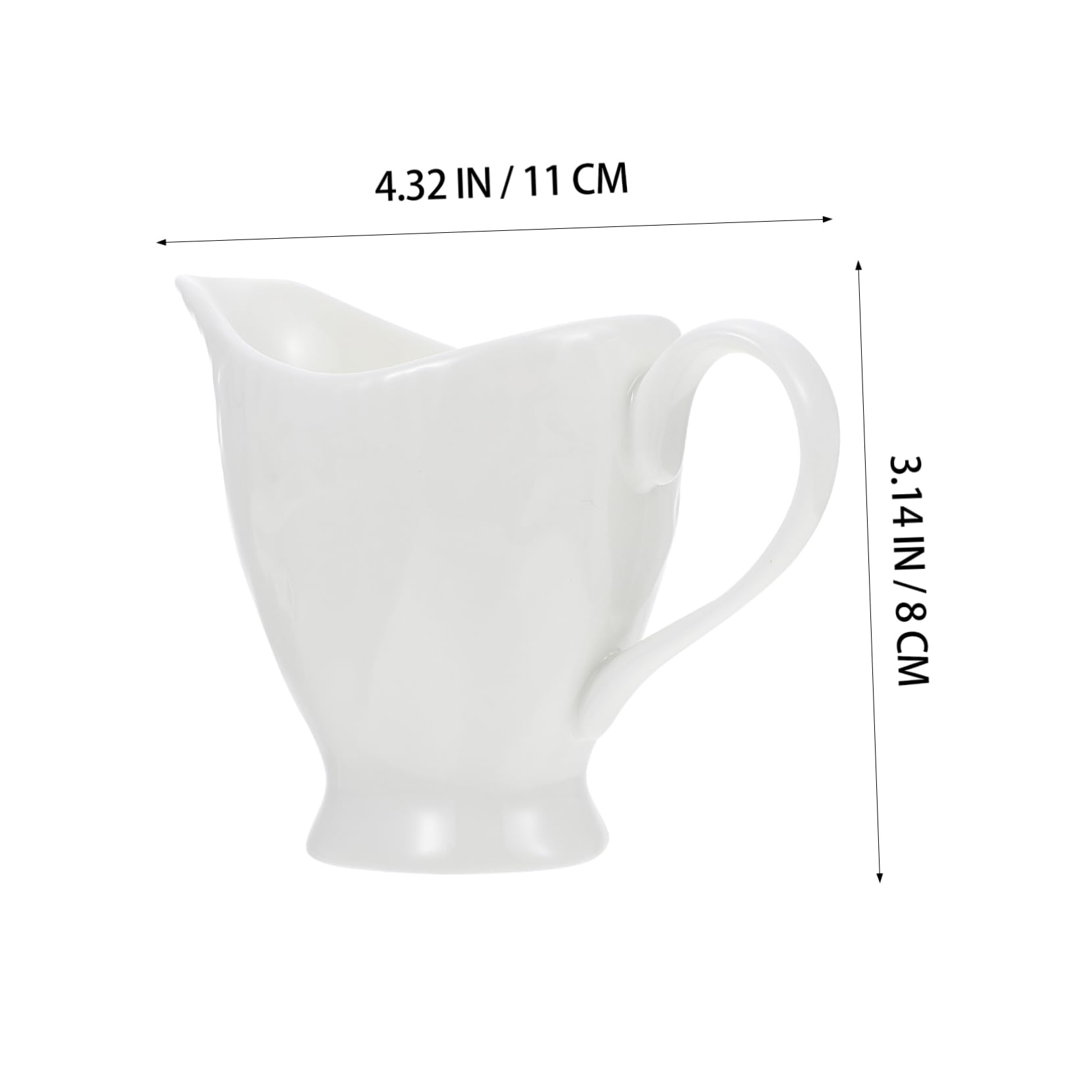 Unomor Ceramic Milk Jug Sauce Storage Containers Small Coffee Cups Small Milk Pitcher Milk Creamer Jug Sauce Pitcher Dispenser Container Sauce Cup Western Style Milk Cup Ceramics White