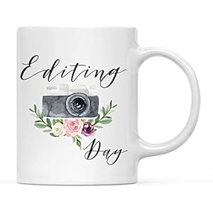Andaz press photographer 11oz coffee mug gift editing day camera graphic 1 pack photo photography hobby novelty birthday christmas hot chocolate cup  urban country home decor
