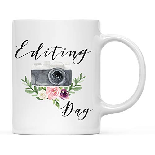 Andaz Press Photographer 11oz Coffee Mug Gift Editing Day Camera Graphic 1 Pack Photo Photography Hobby Novelty Birthday Christmas Hot Chocolate Cup