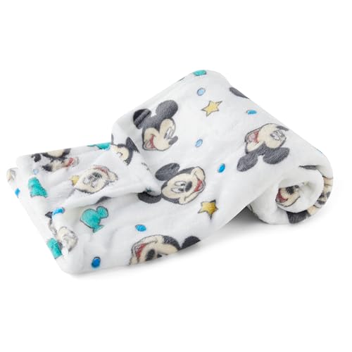 Image of Disney Characters Flannel Fleece Baby Blanket - Soft & Cozy 30x40 Inches, Featuring Mickey Mouse, Minnie Mouse, Winnie The Pooh, and Dumbo