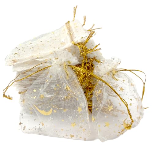 Bolsas de regalo de organza transparentes y saquitos de red pequeños para joyería 100 uds