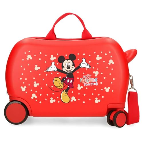 Joumma Disney Mickey Best Friends Together Maleta Infantil Rojo 45x31x20 cms Rígida ABS 24,6L 1,8 kgs 2 Ruedas Equipaje Mano
