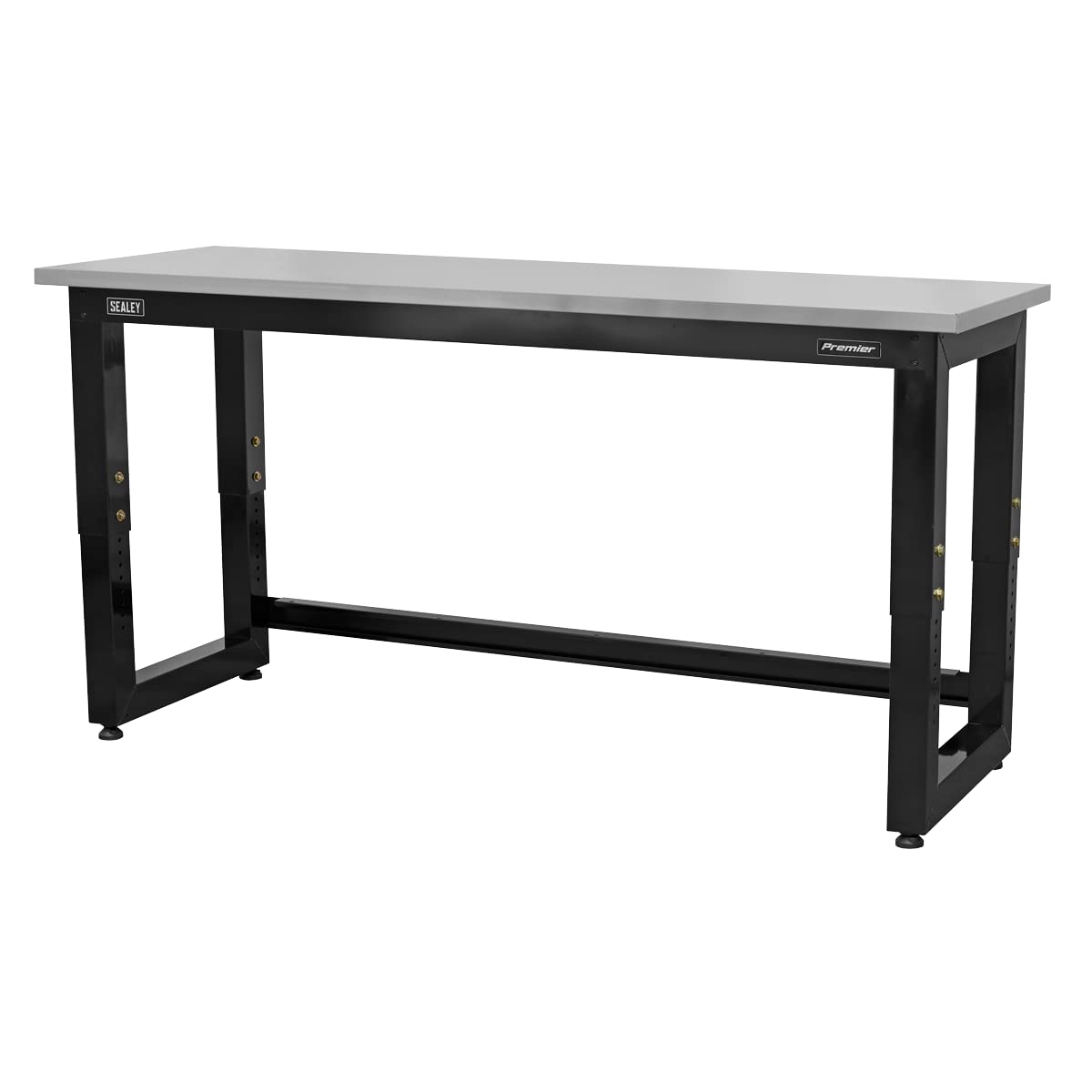 Sealey APMS23 Steel Adjustable Workbench - Stainless Steel Worktop...