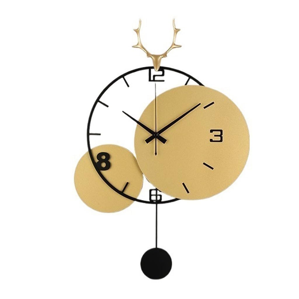 GFHTRELY Wall Clock Living Room Clock Nordic Creative Fashion Clock Background Wall Decoration Home Wall Clock Clock