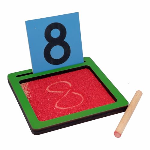 Image of Tantrums Montessori Sandpaper Numbers with Tray | Tactile Number Recognition & Tracing Puzzle | Fine Motor Skills & Pre-Writing Educational Toy for Kids