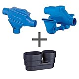 Regenwasserfilter Zisternenfilter 3P Spar-Set GZ mit Kunststoffsieb für den Einbau in die Zisterne, Anschluss DN100, Höhenversatz 235mm. Für die Regenwassernutzung zur Gartenbewässerung.