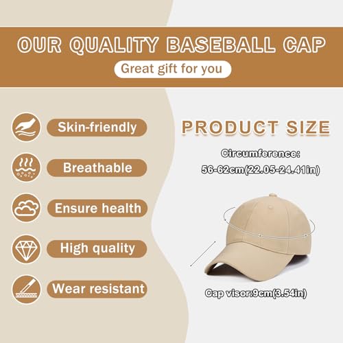 Image of 6Pcs Unisex Vintage Washed Baseball Cap Hat Adjustable Cotton Sports Caps for Men Women Outdoor Sports