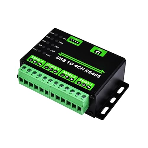 Ruiogoe Eficiente convertidor USB a RS485 de 4 vías para comunicación de control industrial, 1200 bps ~ 460800 bps