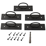 EaseSunny Paquete de 5 soportes de cuerda negros para cuerdas de 5 cm, cable marino