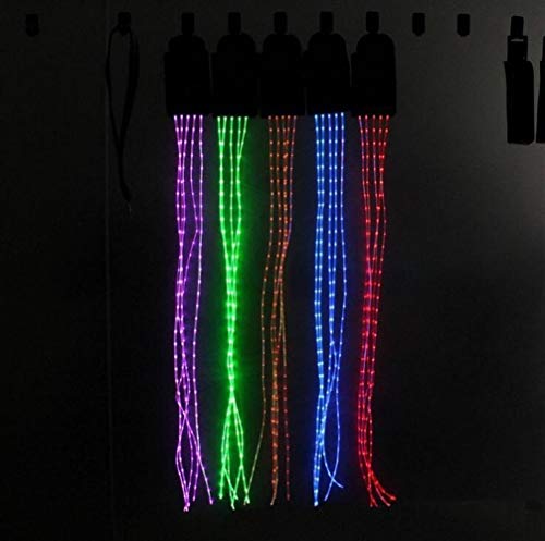 Queue de cheval à LED 100cm rechargeable USB lumineuse pour équitation nocturne - 5