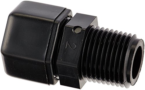 Parker Hannifin P8MC8-pk10 Fast & Tite Male Connector Fitting, Polypropylene, 1/2