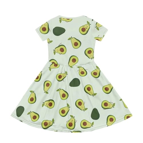 Image of Short Sleeve Dress for Girls with Pockets Cute Toddler Girl Clothes Summer 2-12