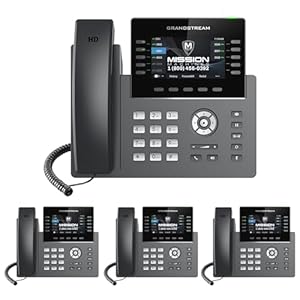 Business Phone System ‘Mission Machines’ G400C: Includes Grandstream GRP2615 Phones + ‘Mission Machines’ Cloud Server + Free 3-Months of ‘Mission Machines’ Cloud Phone Service (4 Phone Bundle)