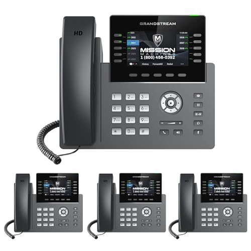 Business Phone System ‘Mission Machines’ G400C: Includes Grandstream GRP2615 Phones + ‘Mission Machines’ Cloud Server + Free 3-Months of ‘Mission Machines’ Cloud Phone Service (4 Phone Bundle)