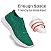 BELOS Women's Rhinestone Mesh Slip On Walking Shoes Fashion Breathable Spakle Glitter Sneaker(Green,9)