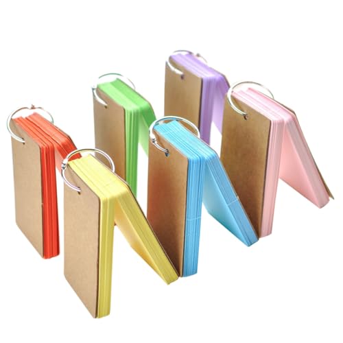 Tarjetas didácticas de papel kraft Zerodeko blocs de notas con anillas para material escolar