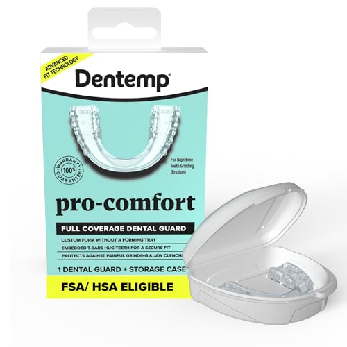 Dentemp Pro-Comfort Full Coverage Dental Guard | Mouth Guard for Jaw Clenching. Bruxism or Teeth Grinding at Night (Pack of 1, 1, Count)
