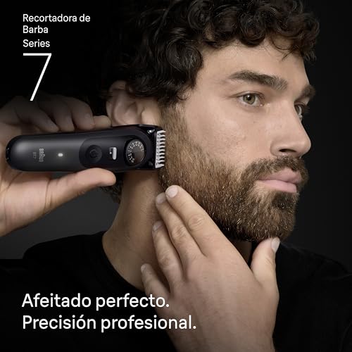 Miniatura 2 de Braun Recortadora de Barba Series 7 BT7545, Gris | Barbero Recargable Resistente al Agua, +12 Accesorios para Barba, 120 Min de Autonomía, 40 Longitudes, Lámina Ultra Afilada