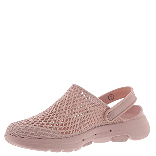 Skechers Women's Foamies GOwalk 5 - Sea Scape Clog, Blush, 9