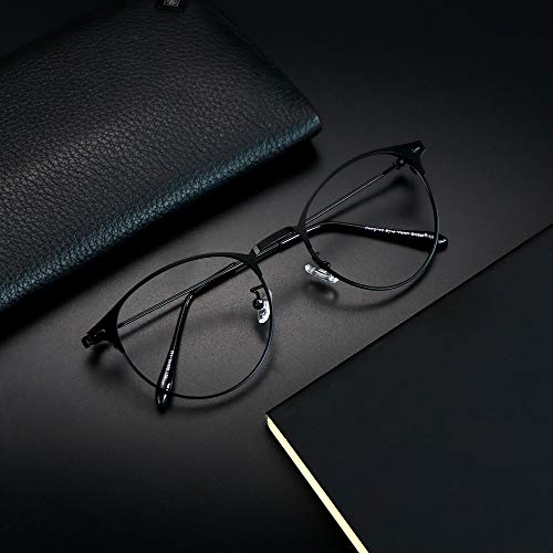 Image of VisionGlobal Blue Light Blocking Glasses for Women Men, Computer Reading, TV Glasses, Stylish Oval Frame