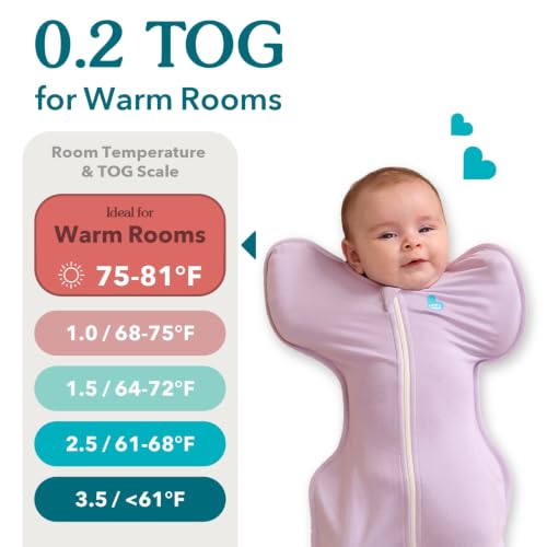 Image of Love To Dream Swaddle UP, Baby Sleep Sack, Twin Zipper for Easy Diaper Changes, Arms UP Position, Hip-Healthy, Lightweight & Breathable, Sleeping Bag, Moderates Temps 24-27C, 1-3M, You are My White