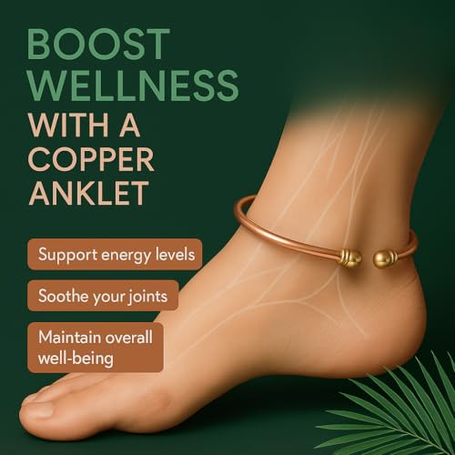 100% Pure Copper Anklet for Women and Men – Raw, Solid, Uncoated, Adjustable, Handcrafted Wellness Jewelry for Natural Healing and Everyday Elegance4