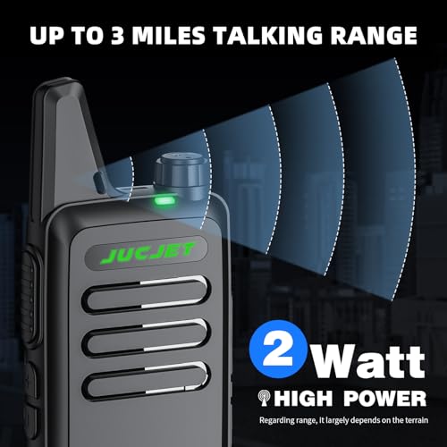 JUCJET T20 Walkie Talkies for Adults, PMR446 License-Free 2 Way Radios, Rechargeable 16 Channel VOX Radios with Belt Clip for Travel, Camping, Home Use & Daily Check-Ins, 2 Pack - Image 6