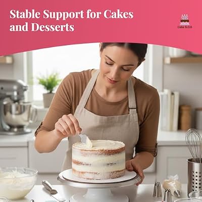 14 inch White Round Coated Cakeboard, Waxed Greaseproof, Disposable Cake Circle Sturdy Corrugated Base Boards Cardboard, Pack of 12 ct