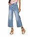 Nina Carter Q1850 Damen Jeanshosen Flared Cropped Dreiviertel 7/8 Jeans (Hellblau (Q1850), M, m)