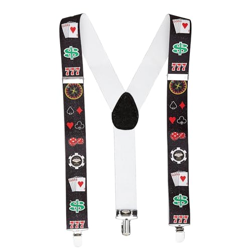 W WIDMANN MILANO Party Fashion - Hosenträger mit Poker-Motiv