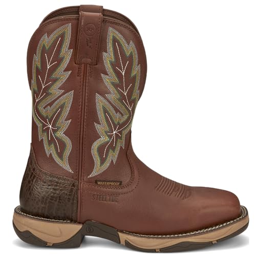 Tony Lama Mens TLX Burgess 11 Inch Waterproof Steel Toe Work Safety Shoes Casual - Brown - Size 13 EE - Main Image