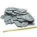 Natural Slate Stone for Aquariums, Fish Tanks, Terrariums, Aquascaping and Amphibian Enclosures, Mix of Small to Large Size Rocks - by SubstateSource (5 Pounds, Gray River)