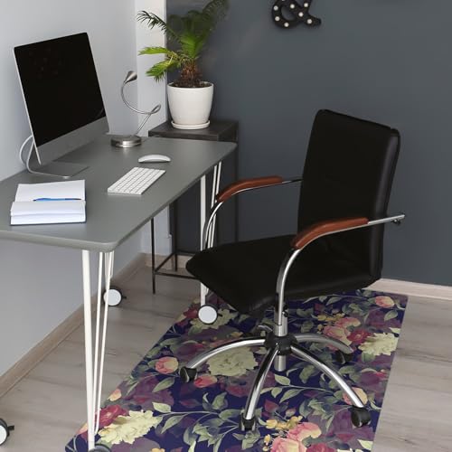Tapis de chaise protège-sol rectangulaire antidérapant en PVC robuste