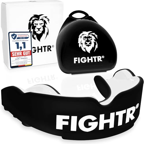 FIGHTR® Premium Mundschutz - ideale Atmung & leicht Anpassbar | Sport Zahnschutz für Boxen, MMA, Muay Thai, Hockey & Kampfsport | inkl. Hygiene Box 1 FIGHTR® Premium Mundschutz - ideale Atmung & leicht Anpassbar | Sport Zahnschutz für Boxen, MMA, Muay Thai, Hockey & Kampfsport | inkl. Hygiene Box