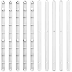 Carriles para Cajones, 5 Pares/10 Unidades de Plástico Rieles de Cajones, Guías Deslizantes de Cajón, 298mm Carriles de Cajón Blancos, Carriles Deslizantes para Cajones de 17mm