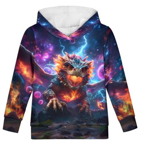 Image of GLUDEAR Teen Boys Girls Novelty Animal Galaxy Hoodies Sweatshirts Pullover