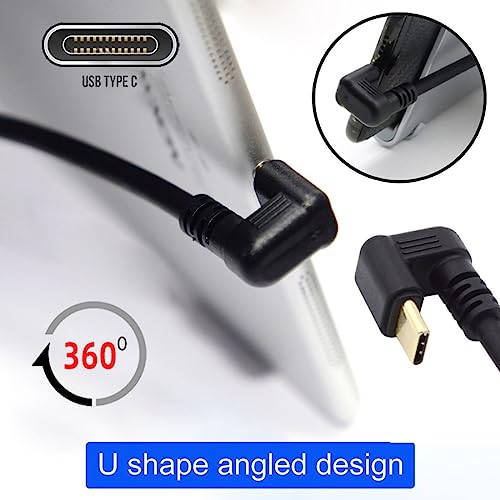 Cable Extensión USB 2.0 a USB C 1.0M Ángulo U miniatura 2