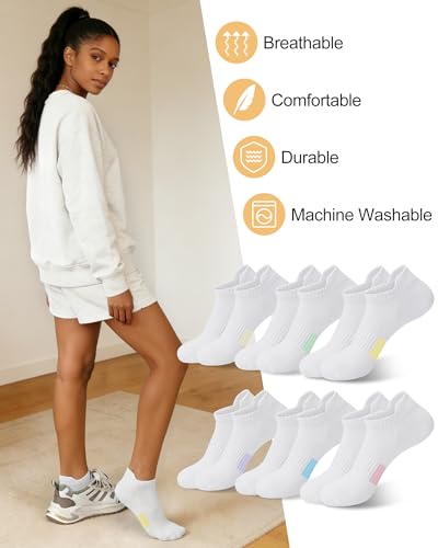 Image of 6 Pairs Ankle Socks for Women - Lightweight Low Cut No Show Casual Cotton Socks Breathable