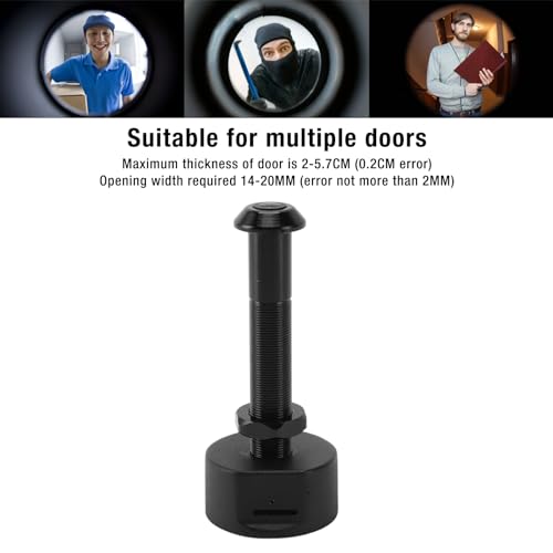 Cámara de mirilla WiFi 1080P con visor inteligente para puerta de casa con detección de moto, lente gran angular de 170°, compatible con aplicación para Securi mejorado, color negro