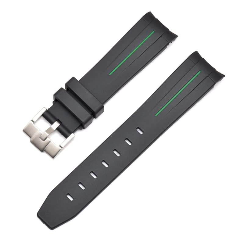 Correa de reloj de goma de 22 mm impermeable con hebilla de seguridad para reloj de pulsera deportivo
