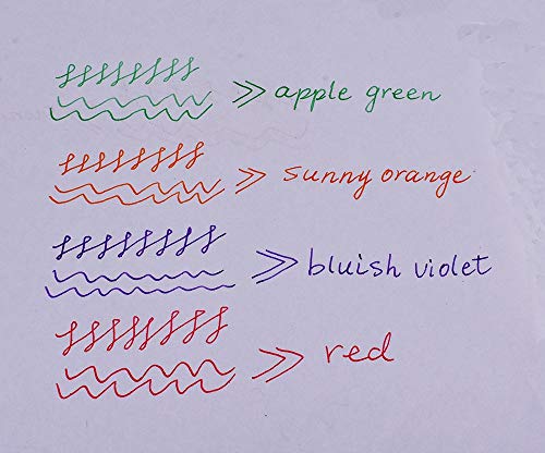 30 Pcs Jinhao Fountain Pen Ink Cartridges Refill 6 Colors Set（ Black, Blue, Apple Green, Purple, Red And Orange) International Standard Size 2.6Mm Bore Diameter #TOP2