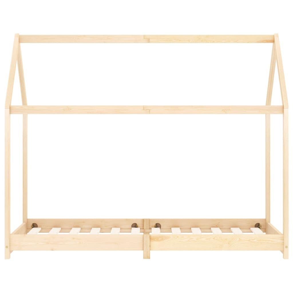 SKM Estructura de Cama Infantil de Madera Maciza de Pino 90x200 cm,Mobiliario,Mobiliario para bebés y niños pequeños,Cunas y Camas para niños,Marrón,283348