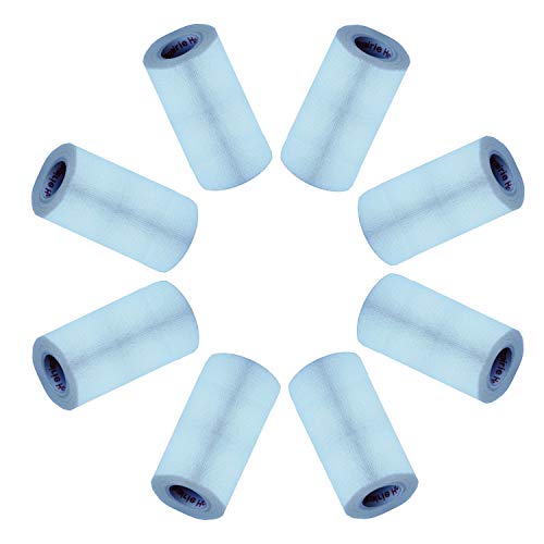 Image of 4 Inch Vet Wrap Tape Bulk (White) (Pack of 6) Self Adhesive Adherent Adhering Flex Bandage Grip Roll for Dog Cat Pet Horse