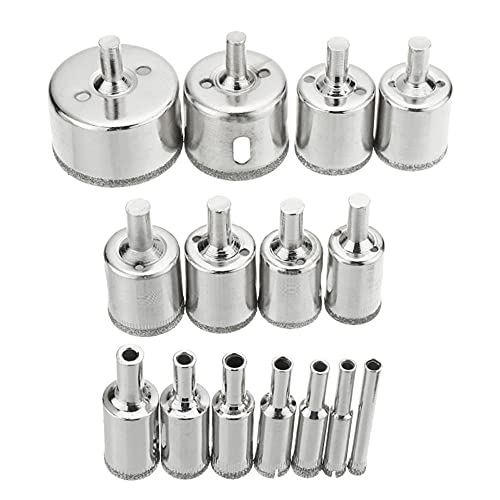 Broca de Diamante D:6-50mm Set 15 Piezas Para Cerámica miniatura 5