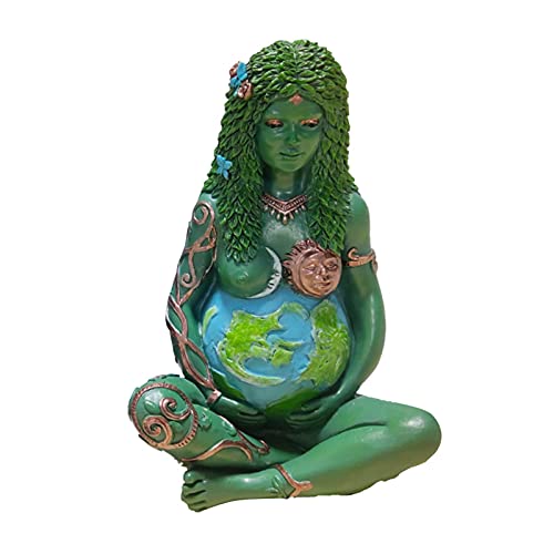 Efitty Mother Earth Statue Millennial Gaia Statue Gaia Goddess Statue Mother Earth Art Statue Polyresin Figurine, Home and Garden Decorative Figurine (15 cmx 5cm X 5cm) (C-1pcs)