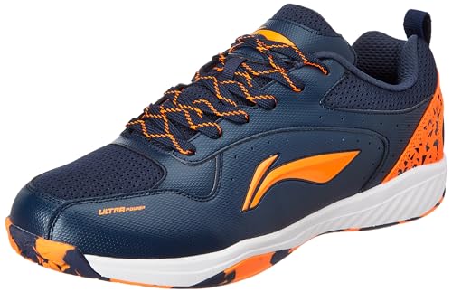 Li-Ning Ultra Power Non-Marking Badminton Shoe|Indoor Sports|Stability Heel, Prototypical Sole, Lightweight Shoe (Navy/Orange,UK 6) (B0CG34GSZW) Amazon Price History, Amazon Price Tracker