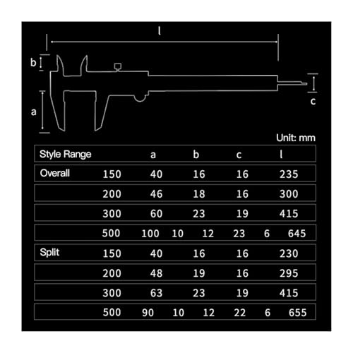 Calibrador Vernier Precisión 300 mm Acero Inoxidable miniatura 3