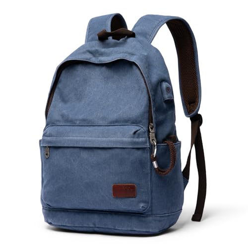 Image of Muzee Canvas Backpack for Men and Women with 15.6 inch Laptop Compartment